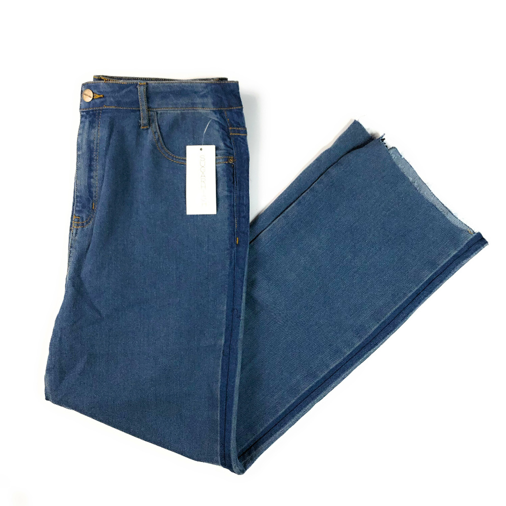 ⚡️2 for $20⚡️High Waist Side Stripe Raw Hem Jeans